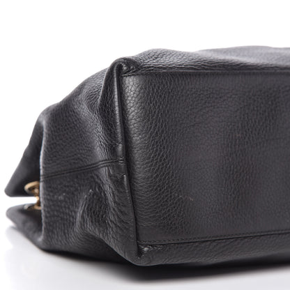 Gucci Pebbled Calfskin Medium Soho Chain Shoulder Bag Black 6 of 10