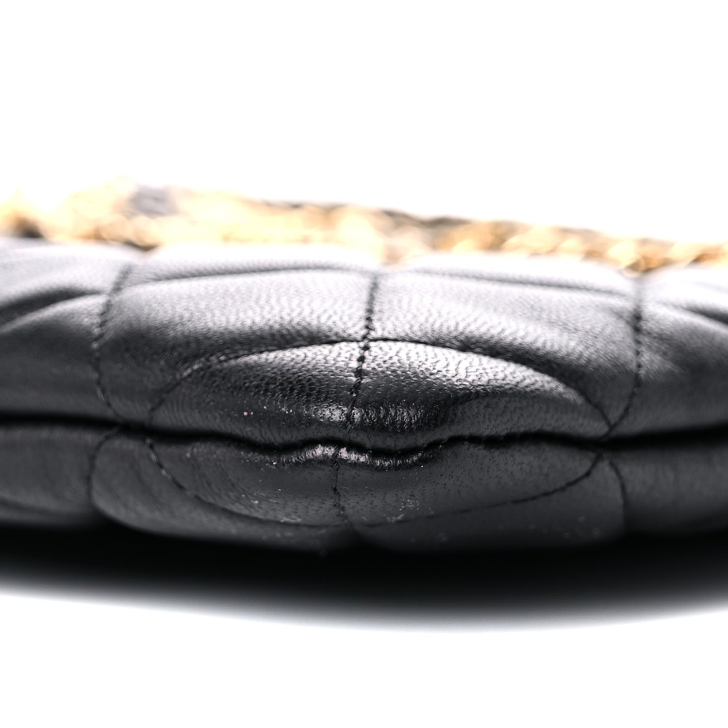 Chanel Lambskin Quilted Egyptian Amulet Zipped Pouch Black 9 of 10