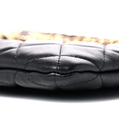 Chanel Lambskin Quilted Egyptian Amulet Zipped Pouch Black 9 of 10