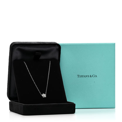 Tiffany Platinum Diamond Small Enchant Flower Pendant Necklace 6 of 6