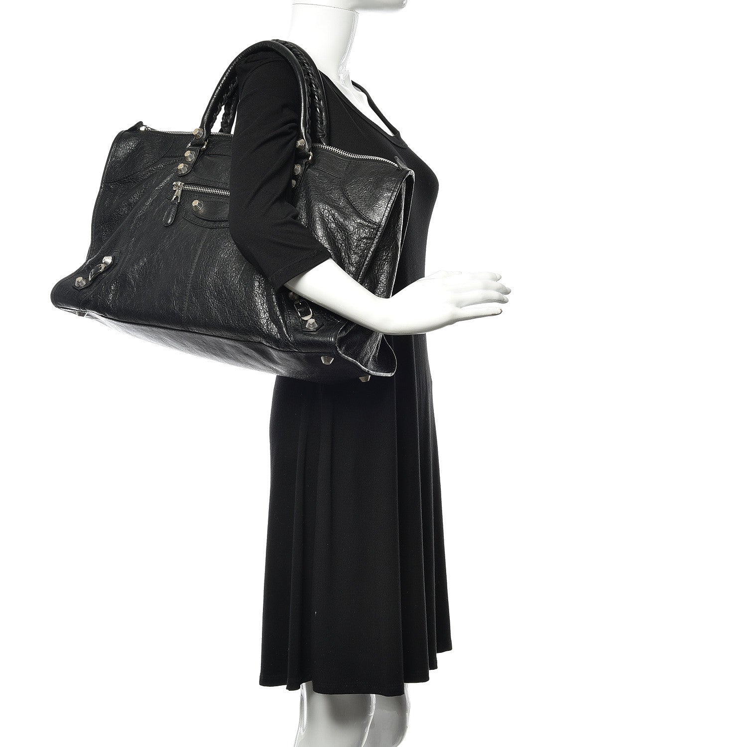 Balenciaga Agneau Giant 12 Silver Hardware Work Black 2 of 12