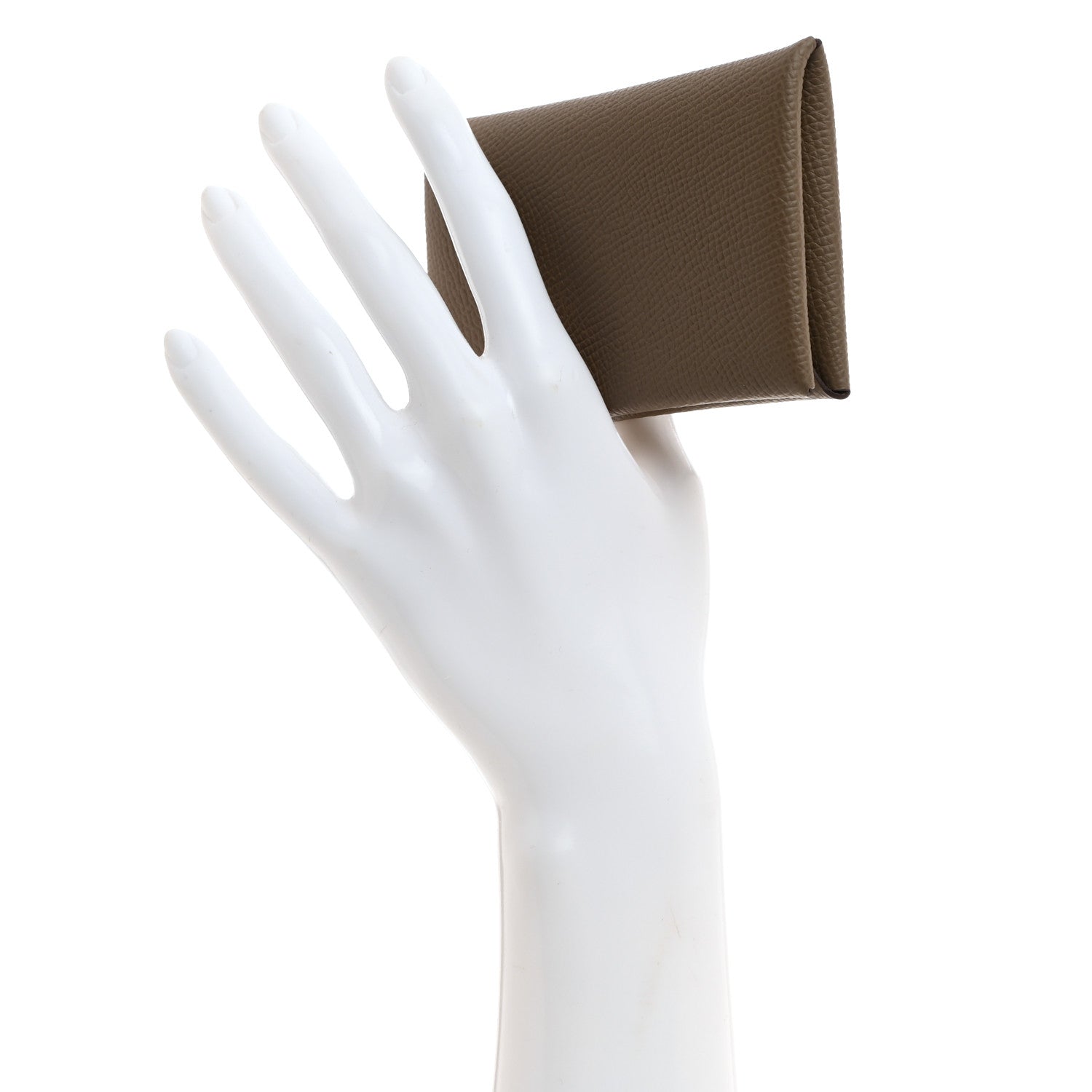 Hermes Epsom Calvi Card Case Etoupe 2 of 8