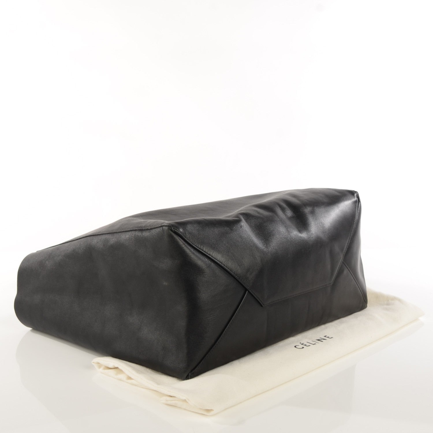 Celine Lambskin Horizontal Cabas Black 4 of 8