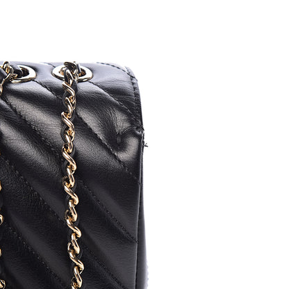 Chanel Calfskin Chevron Quilted Small Statement Flap Black 8 of 12