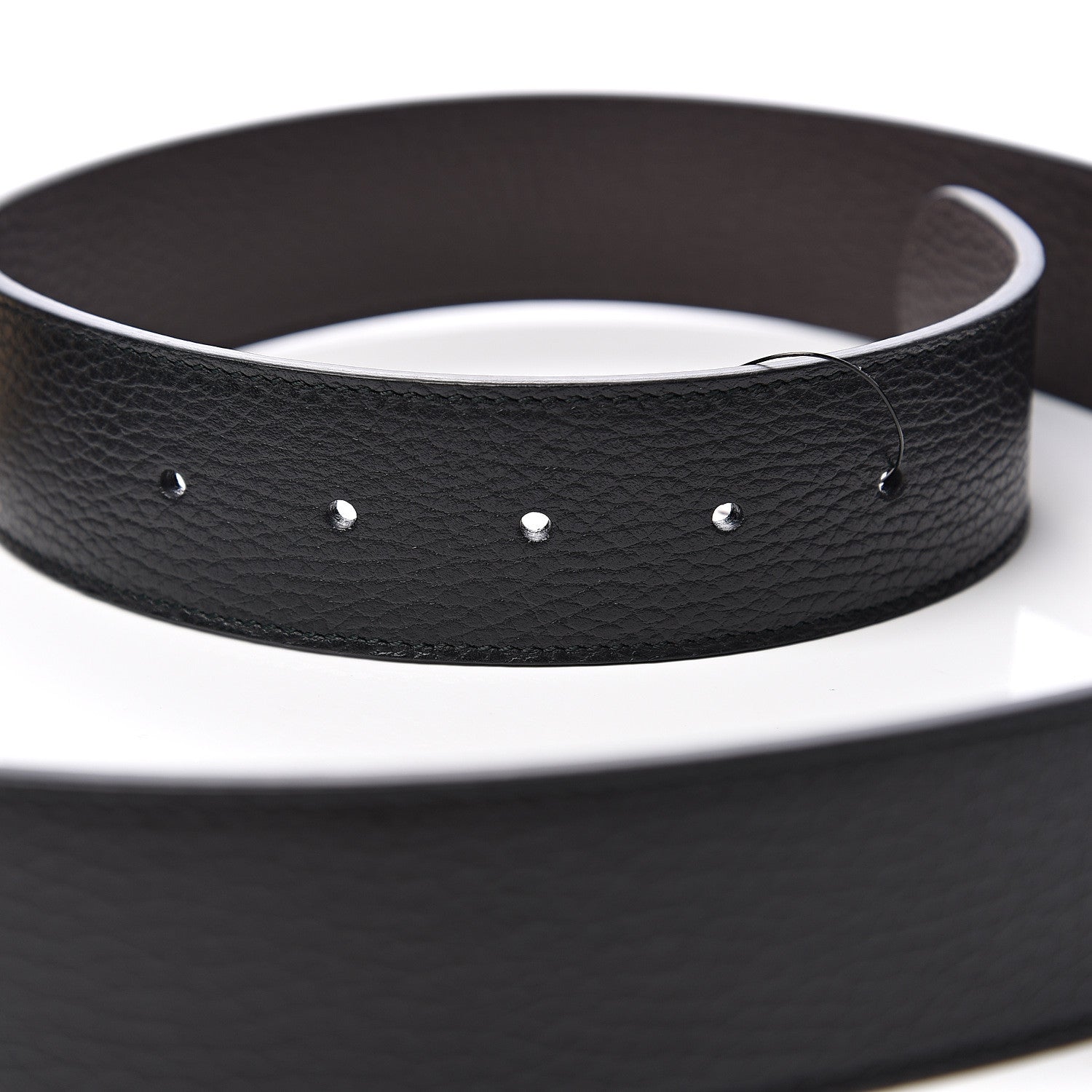 Gucci Dollar Calfskin 1973 Reversible Belt 95 38 Black Testa di Moro 4 of 4
