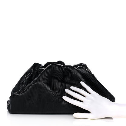 Bottega Veneta Bark Calfskin Embossed The Pouch Oversized Clutch Black 2 of 11