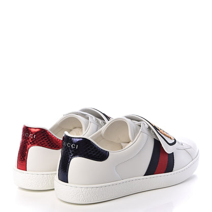 Gucci Calfskin Ayers Web Tiger Embroidered Mens Ace Sneakers 10.5 White 4 of 11