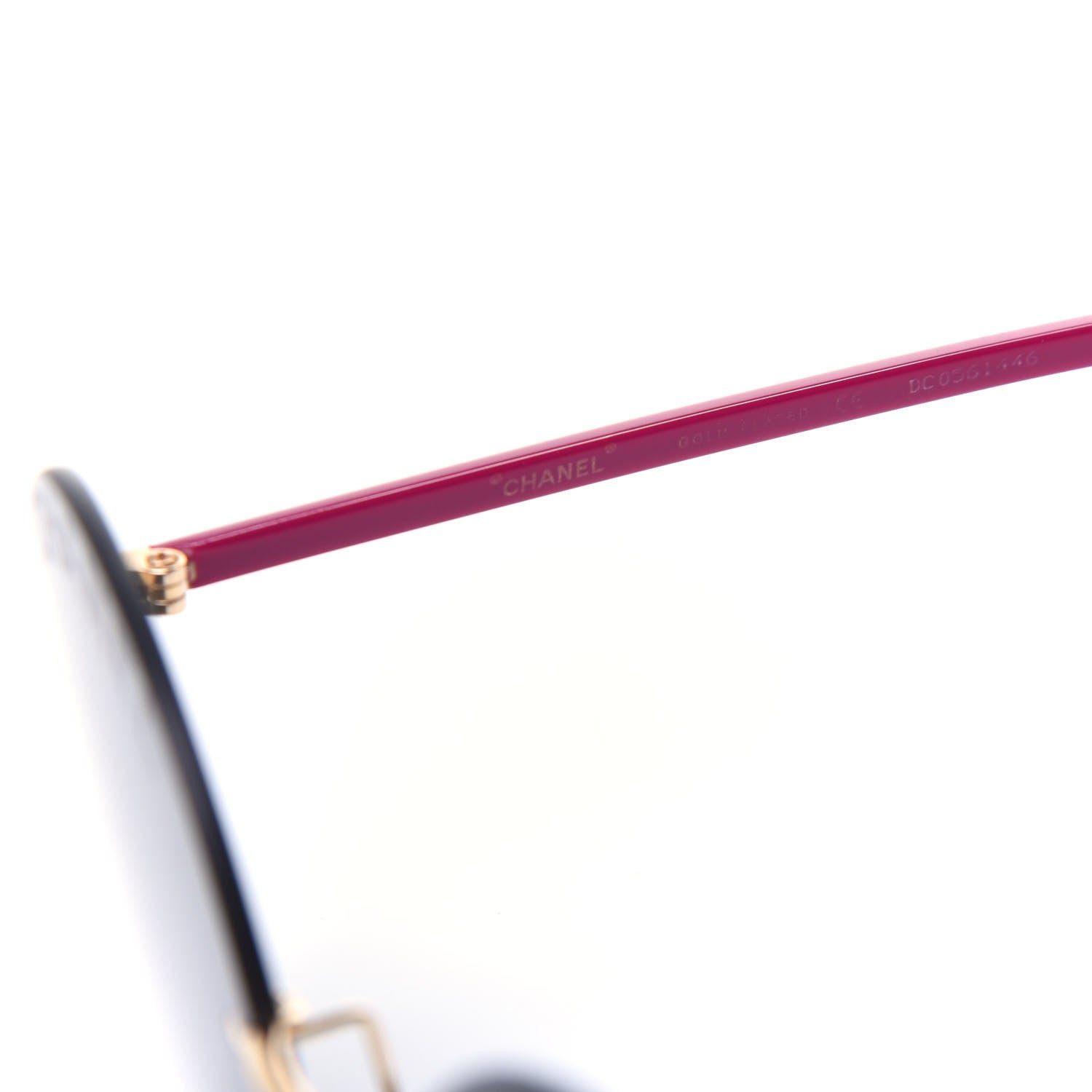Chanel X PHARRELL WILLIAMS Gold Plated Acetate Round Sunglasses Pink 6 of 8