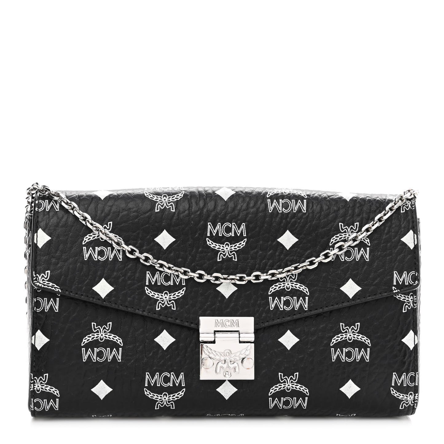 Visetos Monogram Medium Millie Crossbody Bag Black