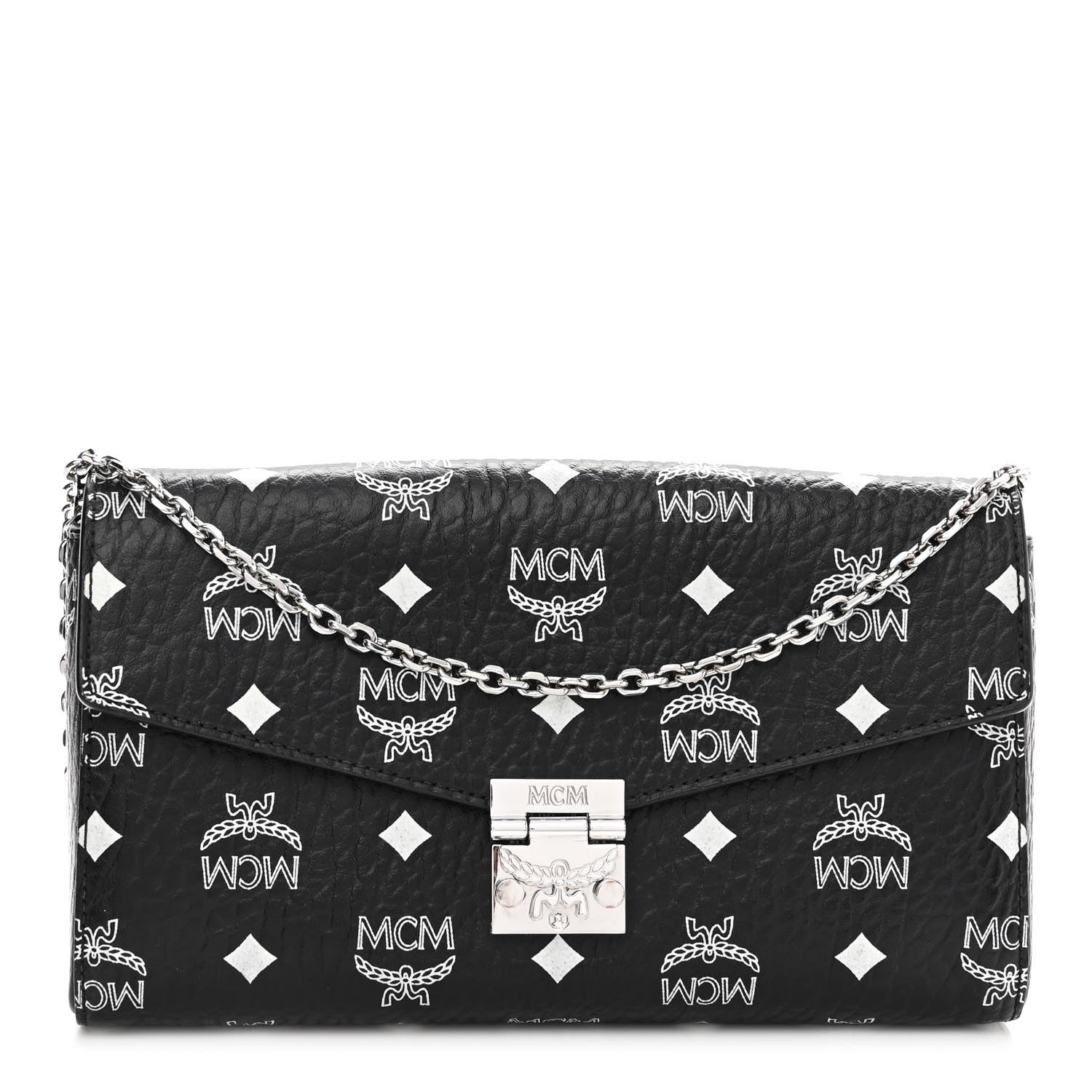 MCM Visetos Monogram Medium Millie Crossbody Bag Black 1 of 9