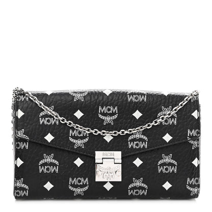 MCM Visetos Monogram Medium Millie Crossbody Bag Black 1 of 9