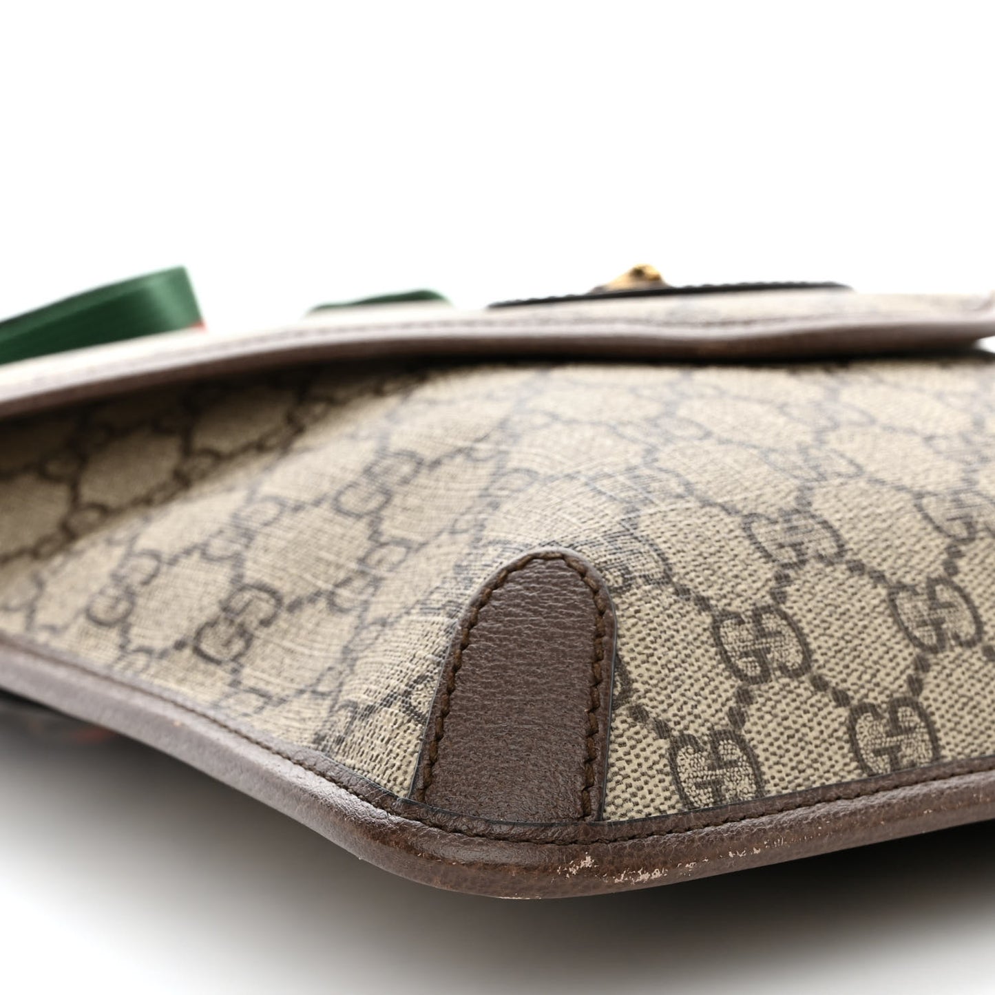 GG Supreme Monogram Web Medium Neo Vintage Flap Messenger Bag Beige New Acero