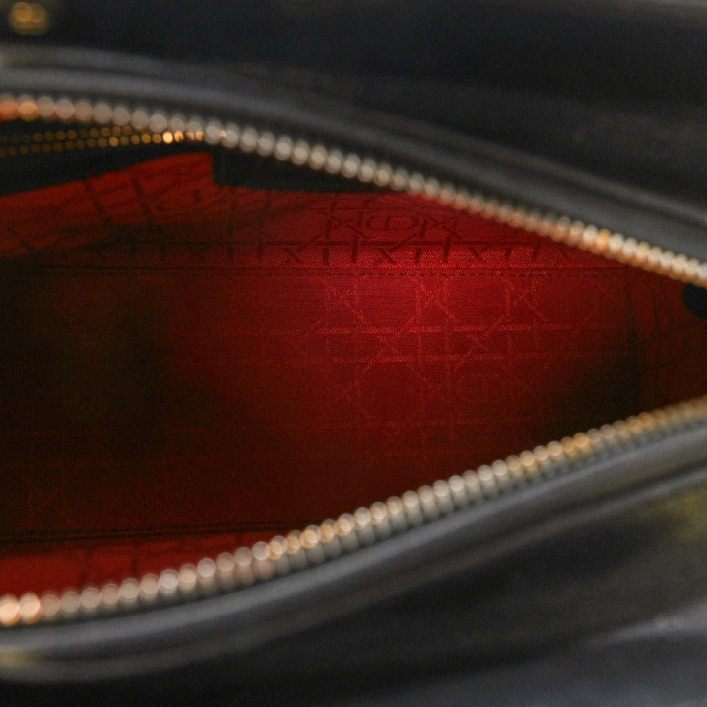 Lambskin Cannage Medium Lady Dior Black