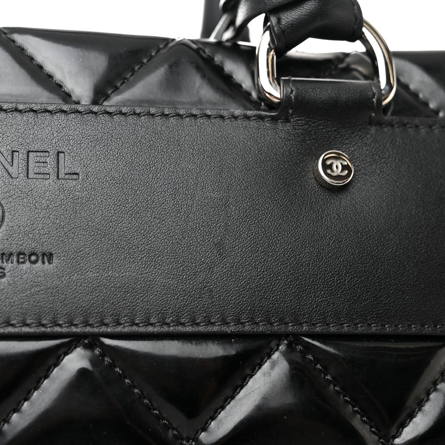 Chanel Vinyl Calfskin Viaggio Travel Bag Black 11 of 12