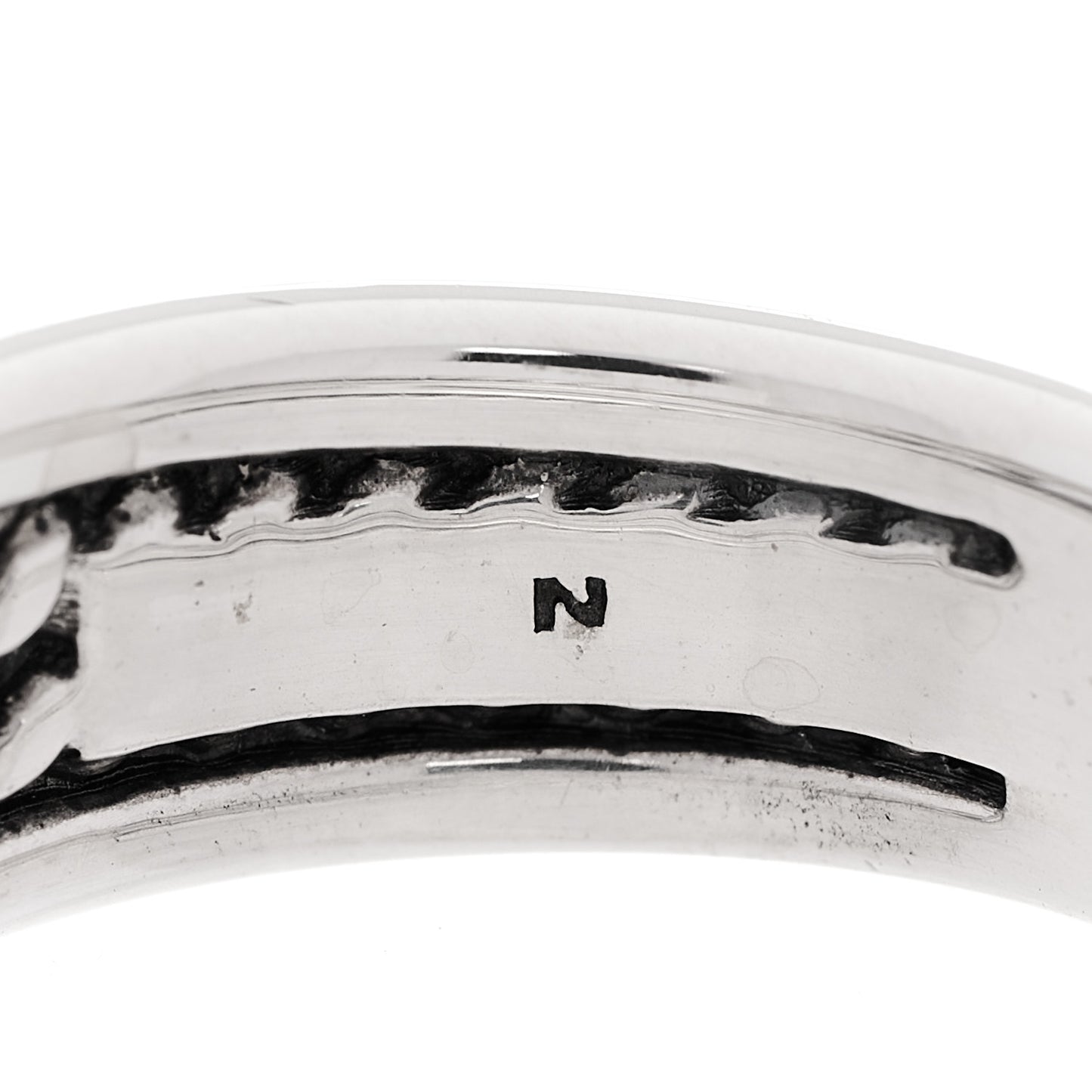 Sterling Silver Diamond X Crossover Ring 52 6