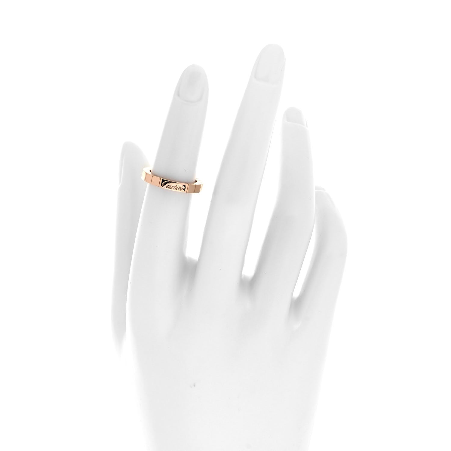 Cartier 18K Pink Gold 3mm Lanieres Ring 49 4.75 2 of 5