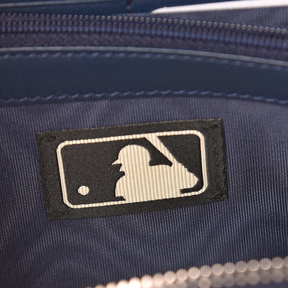 Gucci X MLB Guccissima Signature NY Yankees Embroidered Zip Around Wallet Royale Ivory 7 of 9