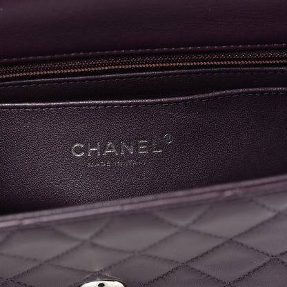 Chanel Lambskin Quilted Mini Rectangular Flap Dark Purple 6 of 12