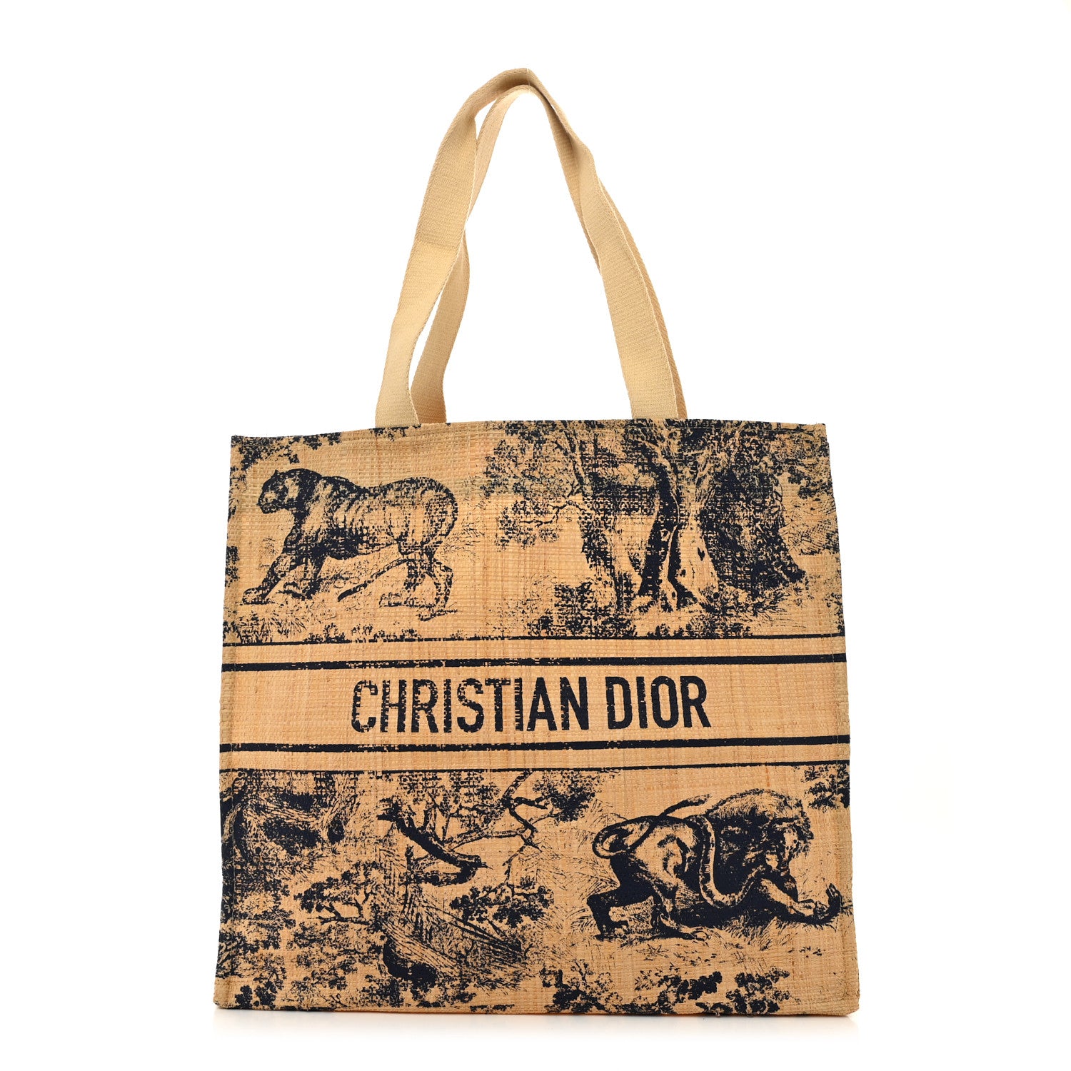 Christian Dior Straw Dioriviera Tote Beige 1 of 10