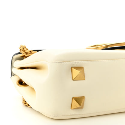 Valentino Garavani Nappa Stud Sign Shoulder Bag Ivory 8 of 9