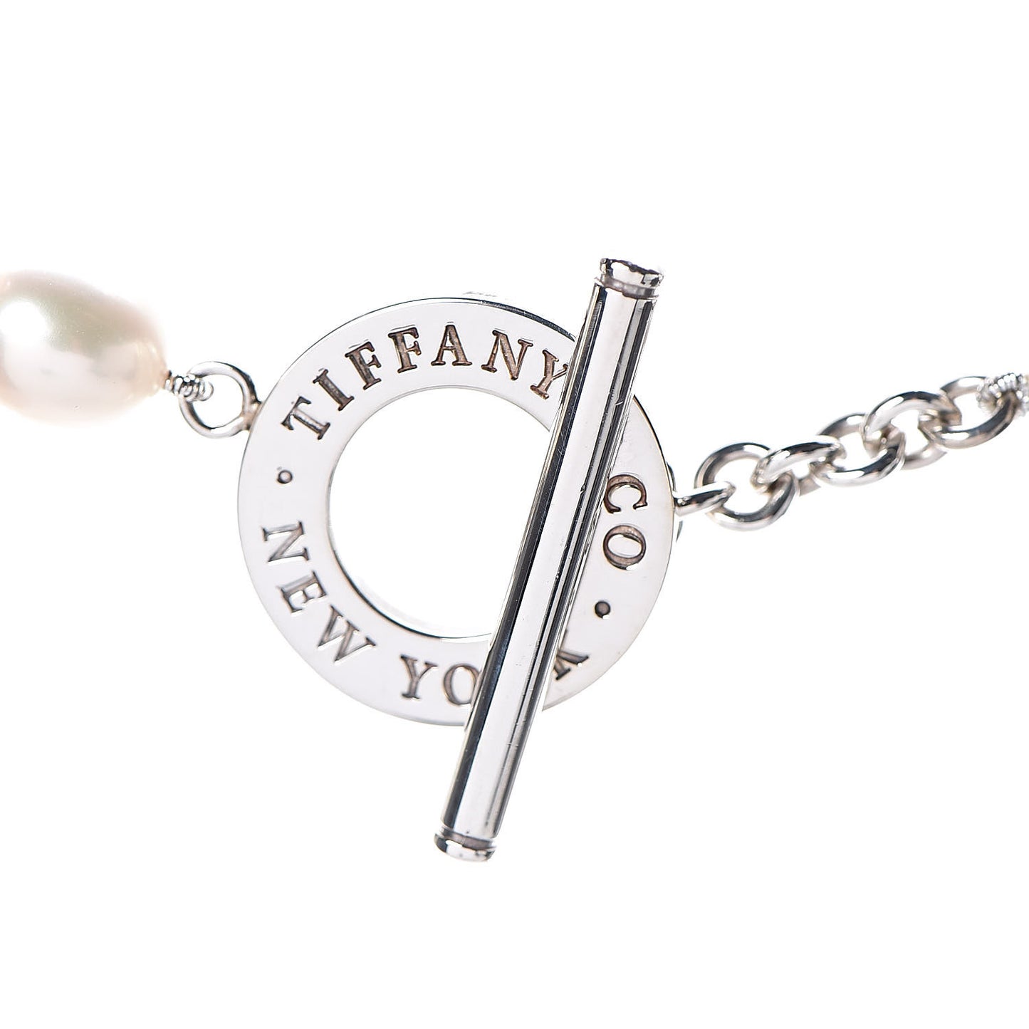 Sterling Silver Pearl Strand Toggle Necklace