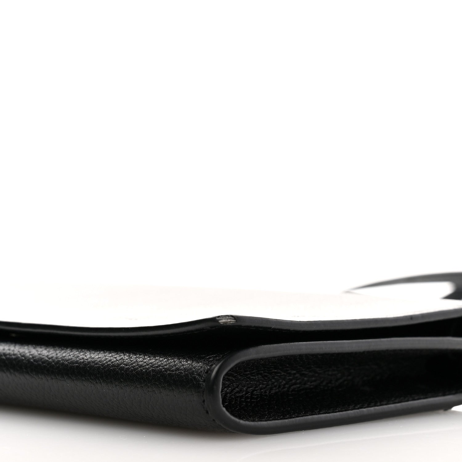Balenciaga Grained Calfskin Phone Holder Black 9 of 10