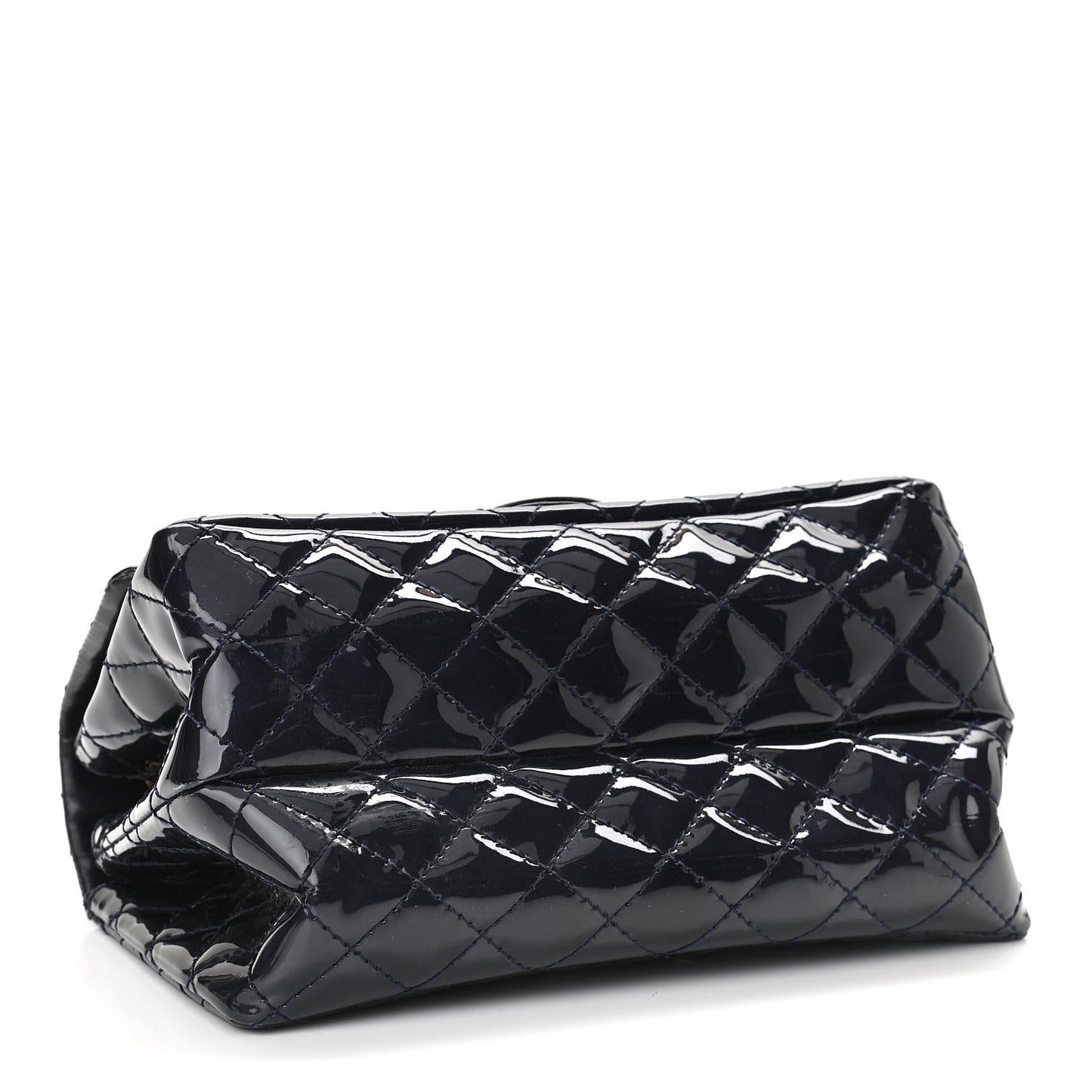 Patent Quilted Accordion Reissue 2.55 Flap Navy