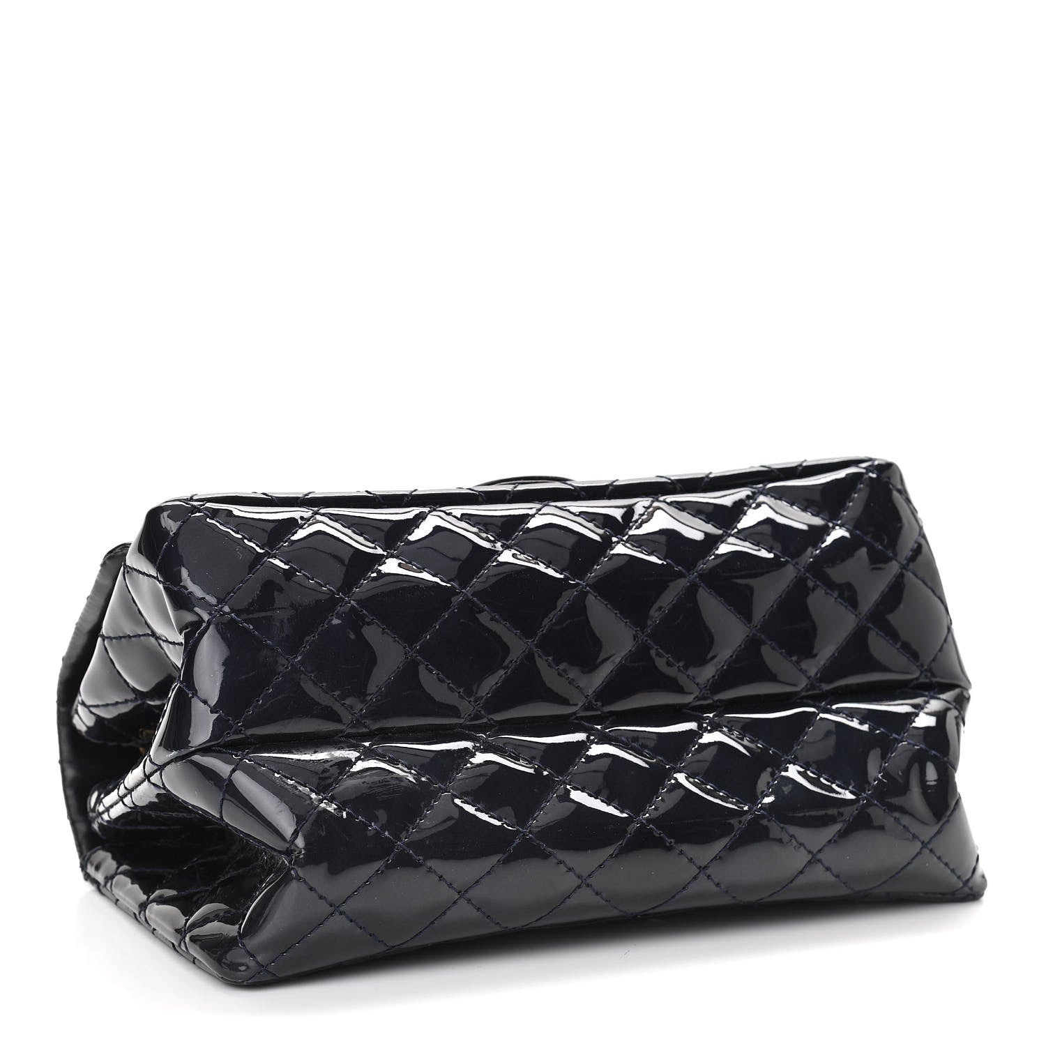Chanel Patent Quilted Accordion Reissue 2.55 Flap Navy 4 of 11