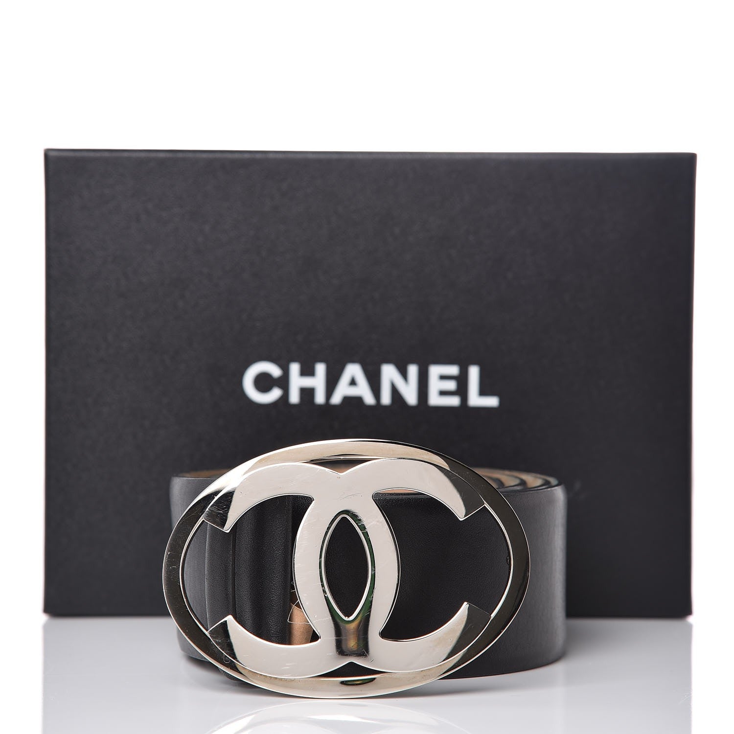 Chanel Calfskin CC Belt 95 38 Black 12 of 21