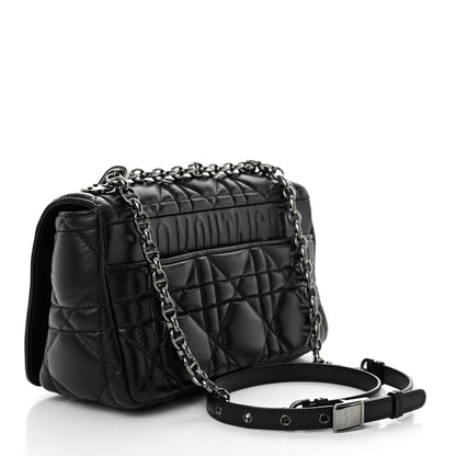 Christian Dior Calfskin Macrocannage Medium Caro Bag Black 3 of 11