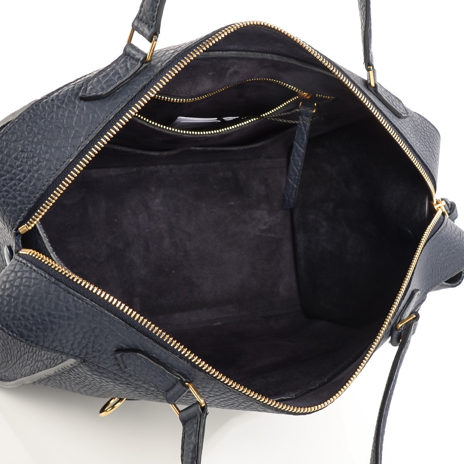 Celine Bullhide Calfskin Small Ring Bag Navy Blue 5 of 9