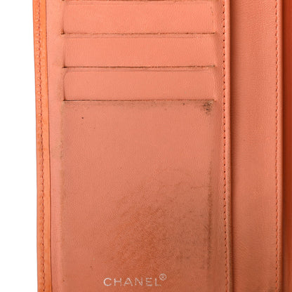 Chanel Patent CC Yen Wallet Orange 10 of 13