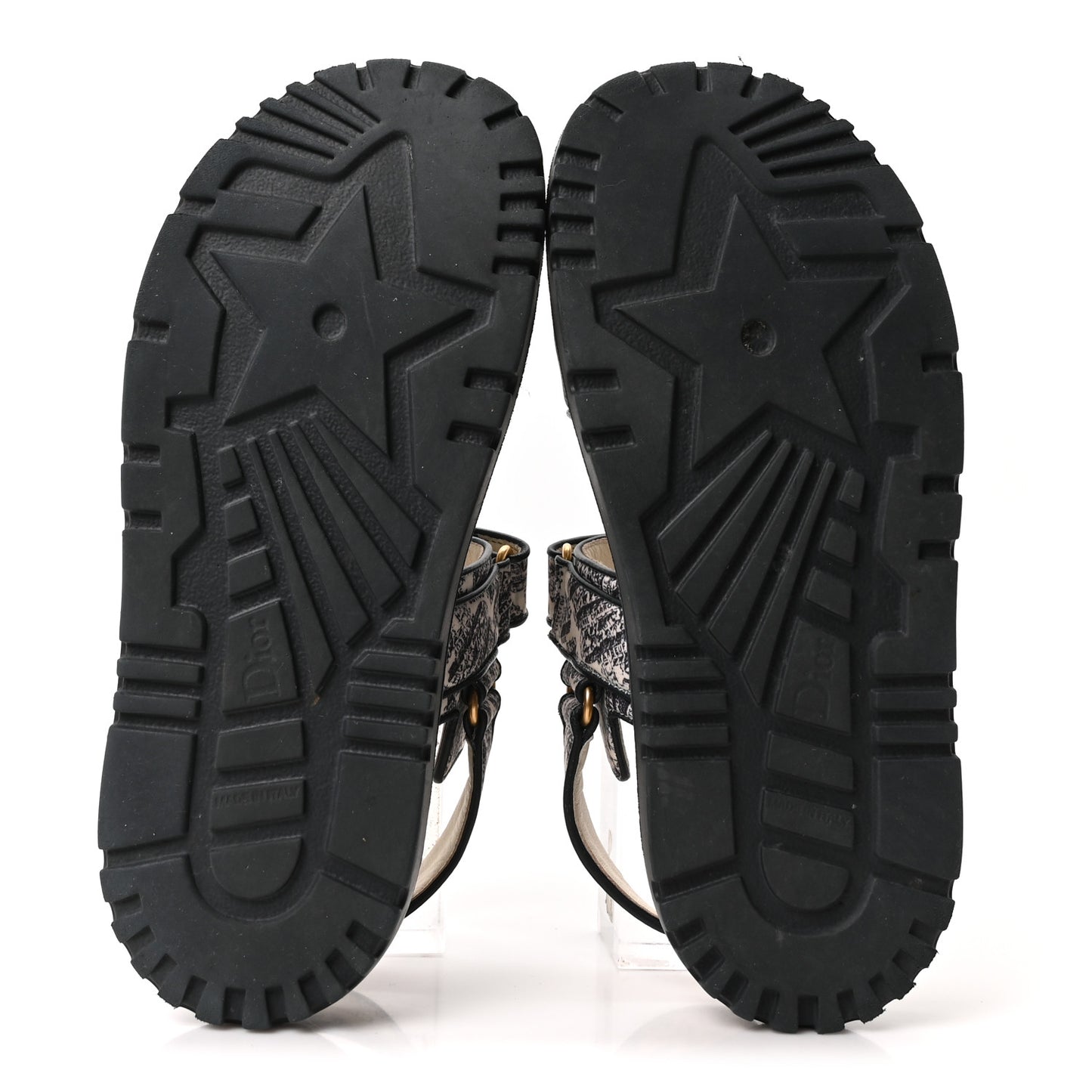 Technical Fabric Plan De Paris Dioract Sandals 38.5 Blue White