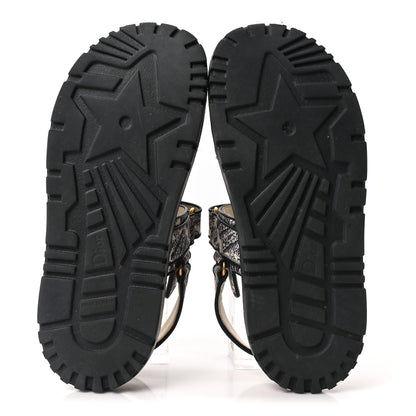 Christian Dior Technical Fabric Plan De Paris Dioract Sandals 38.5 Blue White 6 of 8