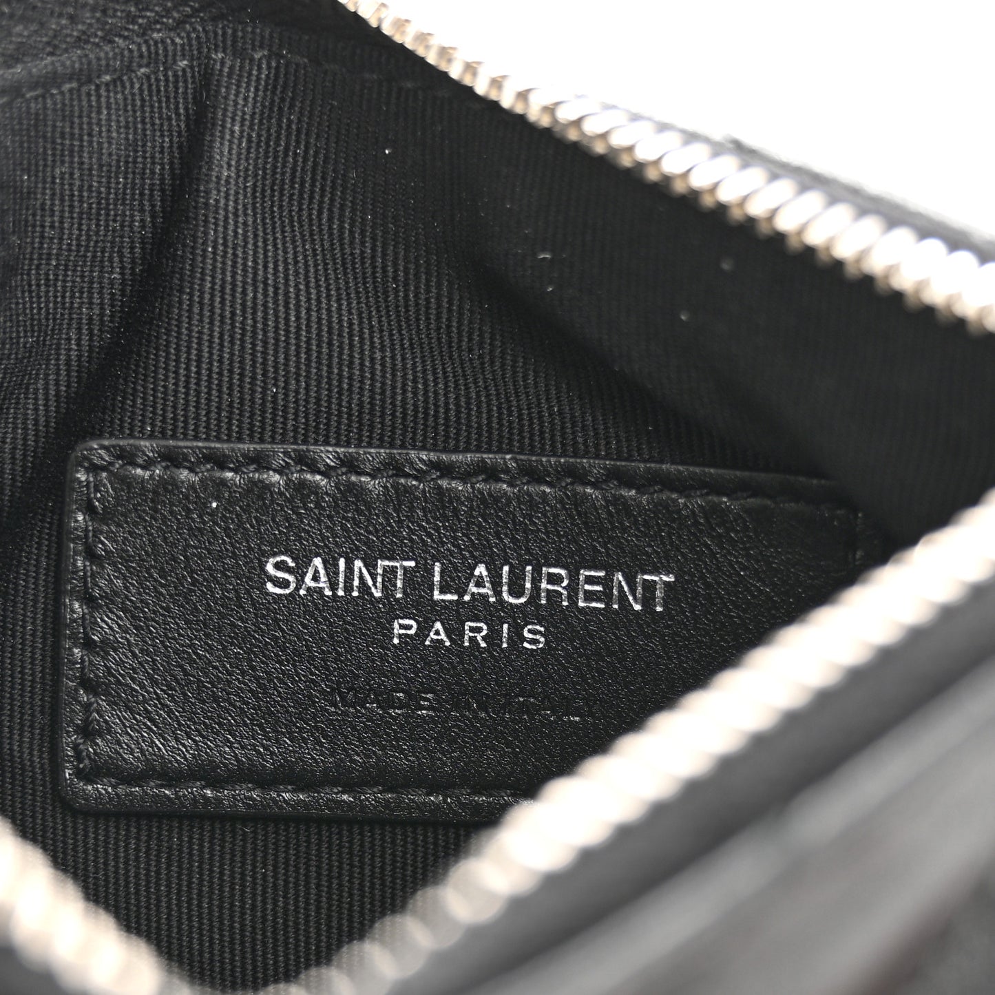 Calfskin Matelasse Monogram Key Pouch Black