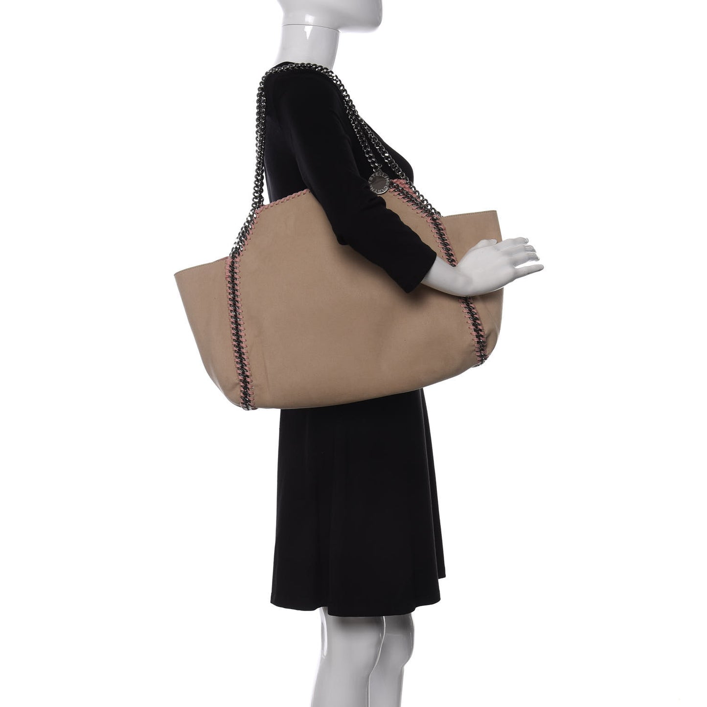 Shaggy Deer Falabella Reversible Tote Blush Pink Beige