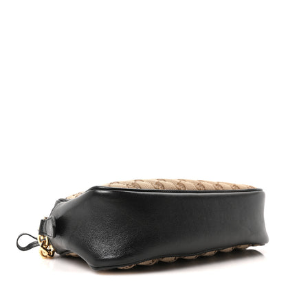 Gucci Monogram Matelasse Diagonal Small GG Marmont Chain Shoulder Bag Beige Black 4 of 10