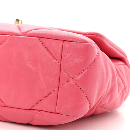 Chanel Lambskin Quilted Medium Chanel 19 Flap Pink 10 of 11