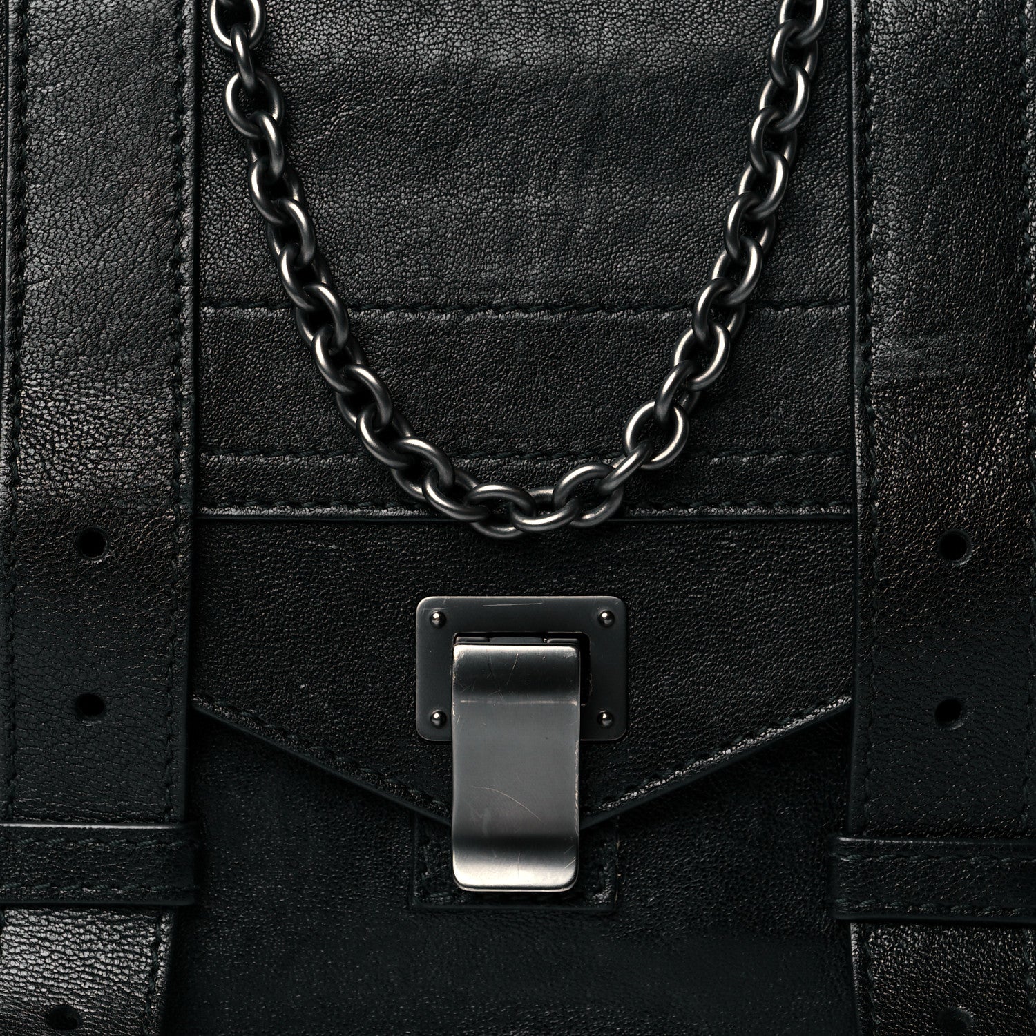 Proenza Schouler Lambskin PS1 Large Chain Wallet Black 7 of 10
