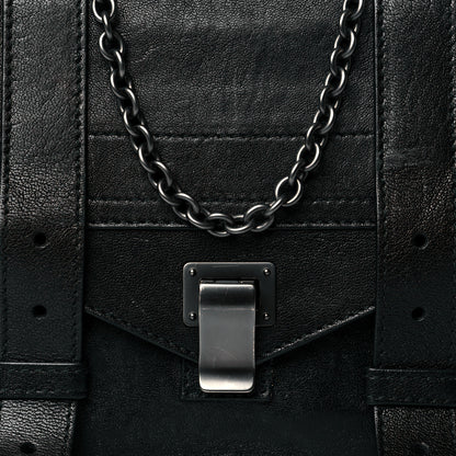 Proenza Schouler Lambskin PS1 Large Chain Wallet Black 7 of 10