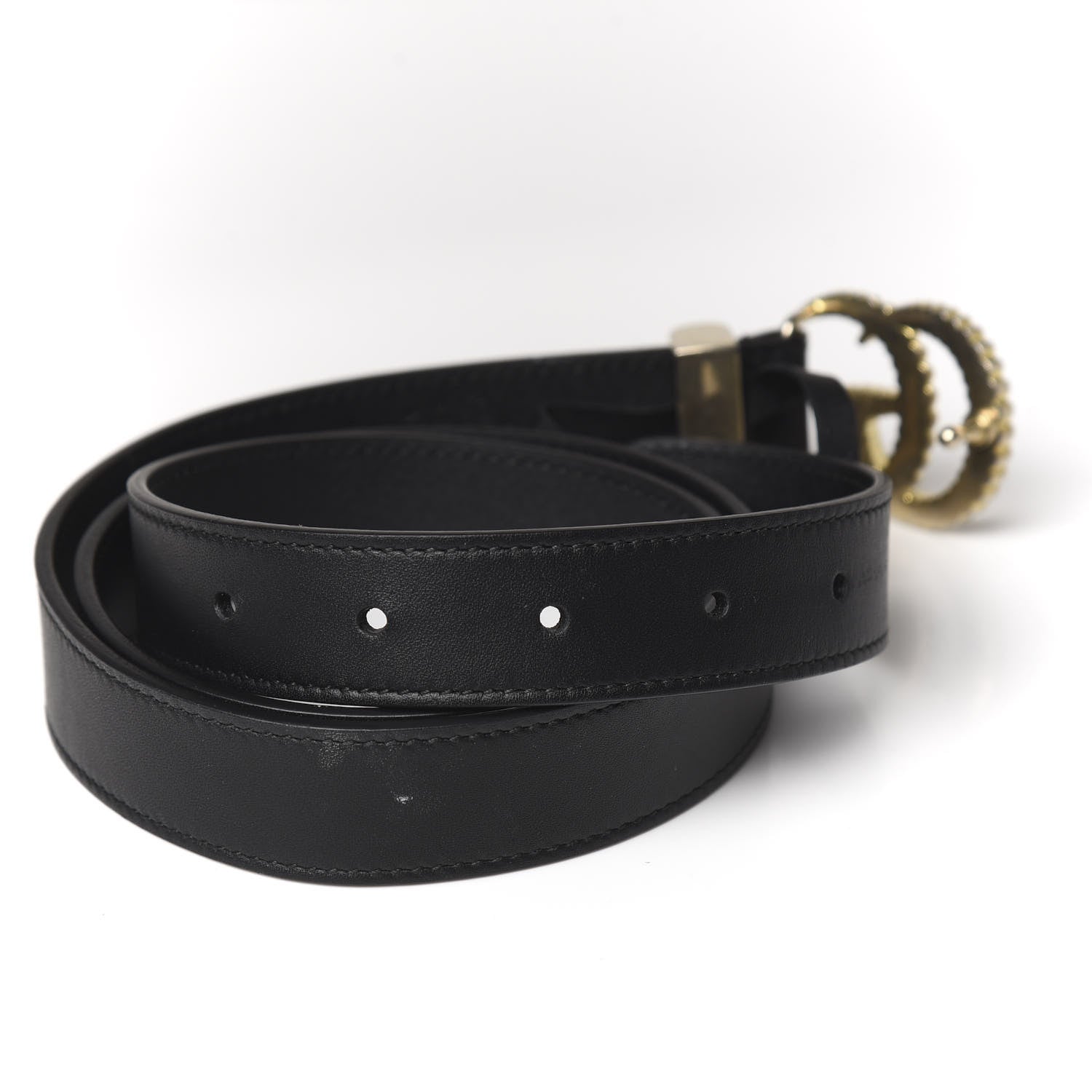 Gucci Moon Calfskin Torchon Double G 25mm Belt 90 36 Black 3 of 5