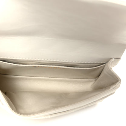 Chanel Aged Calfskin Quilted 2.55 Reissue Flap Belt Bag Clutch White 4 of 9