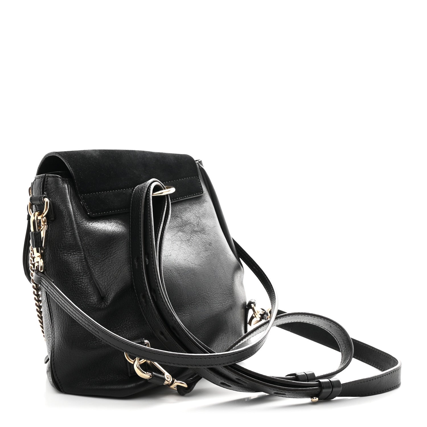 Chloe Suede Calfskin Medium Faye Backpack Black Black 3 of 10
