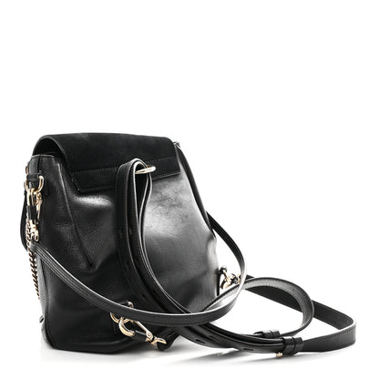 Chloe Suede Calfskin Medium Faye Backpack Black Black 3 of 10