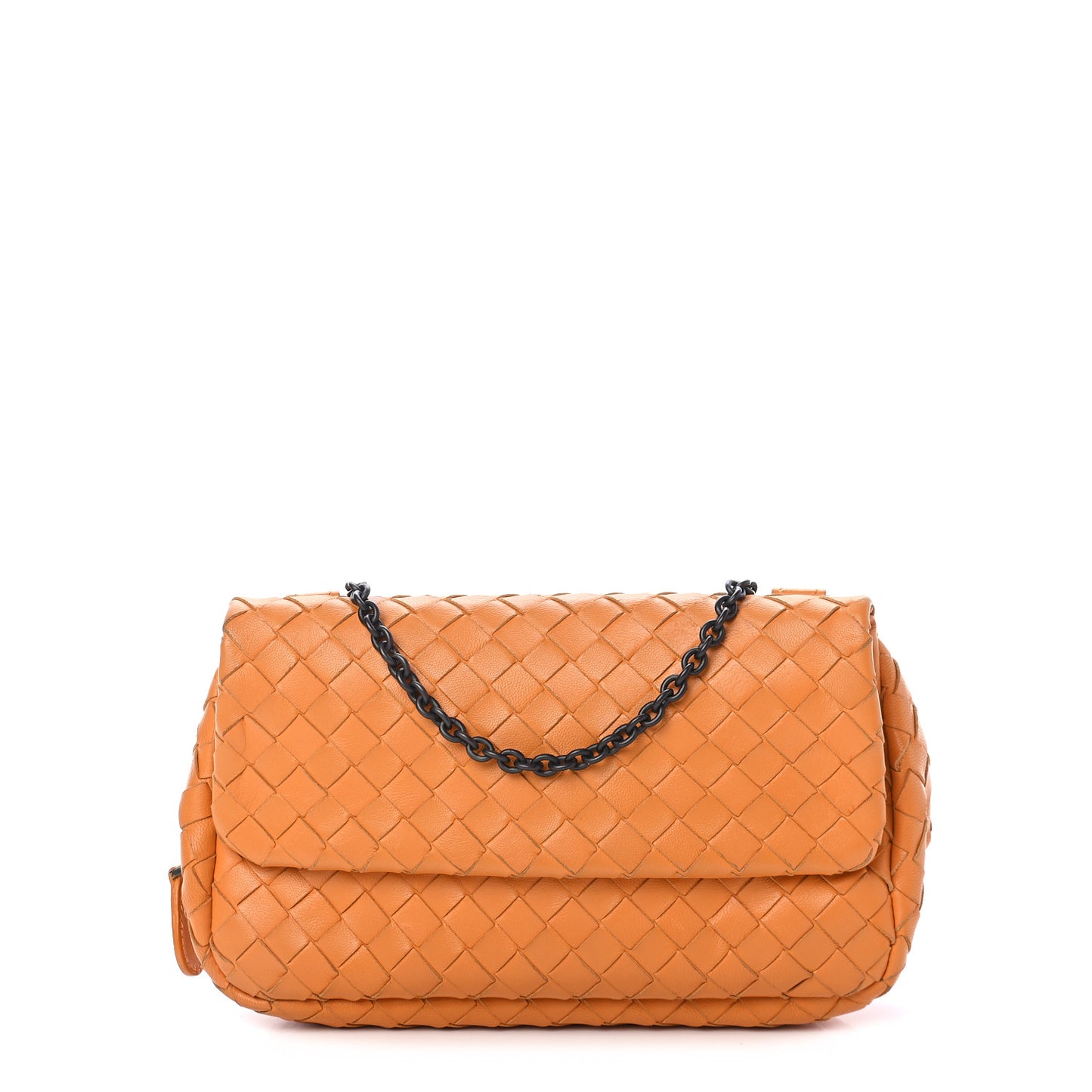 Nappa Intrecciato Mini Chain Messenger Topaz