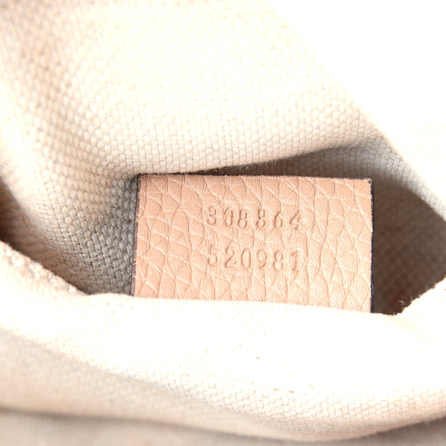 Pebbled Calfskin Small Soho Disco Bag Rose Beige