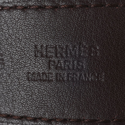 Hermes Taurillon Clemence 32mm Cadena H Belt 90 Chocolate 3 of 9