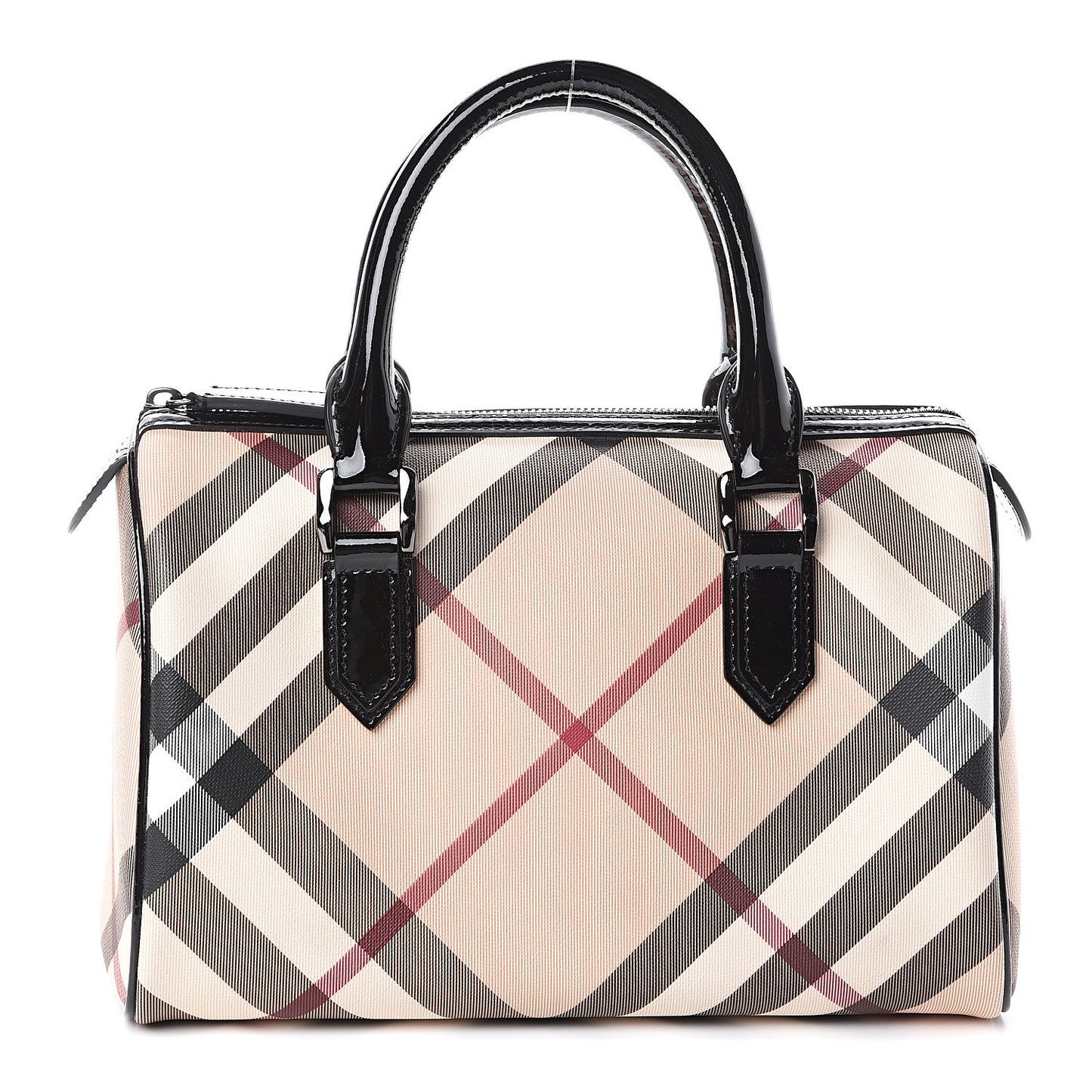 Supernova Check Patent Small Chester Bowling Bag Black
