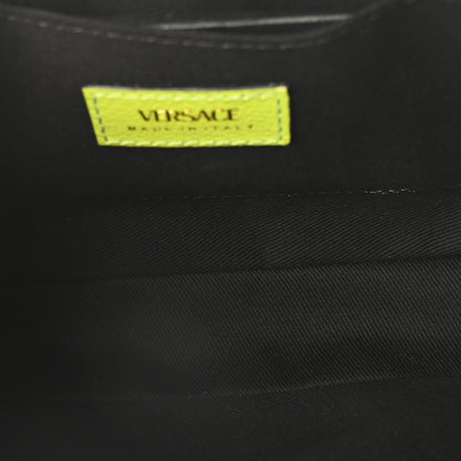 Versace Grained Calfskin Medusa Shoulder Bag Lime 5 of 10