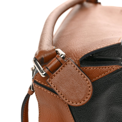 Loewe Calfskin Colorblock Medium Puzzle Bag Tan Red Black 11 of 19